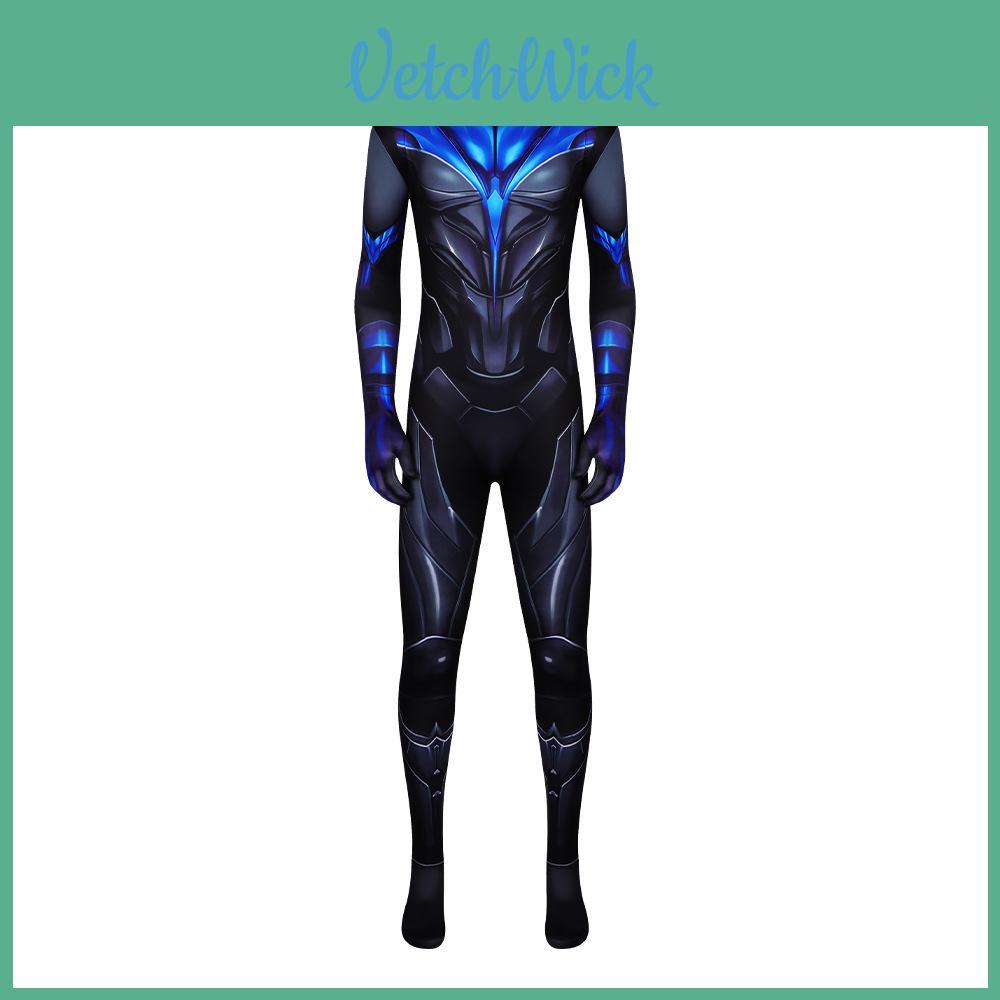 Titans Nightwing Body Suit With Lycra Fabric For Cosplay And Costume Events