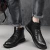 Повседневные деловые ботильоны для мужчин, модные классические ботинки из натуральной кожи «Челси» с бархатом, для отдыха, для мужчин, для делового костюма, для торжественных случаев