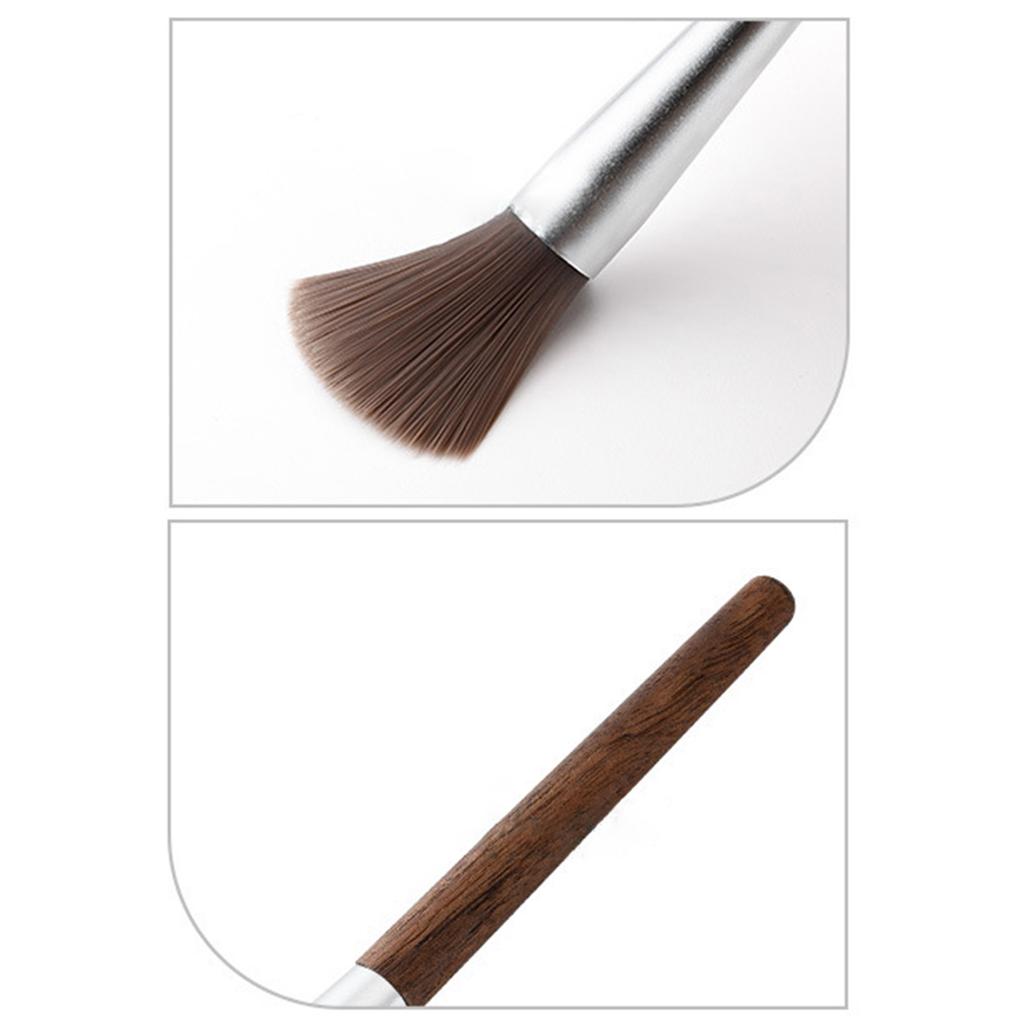 Щетка для кофемолки с ручкой из орехового дерева Щетка для чистки кофемашины Очиститель для кофемашины эспрессо Портативный инструмент для чистки