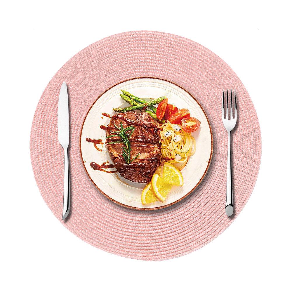 Round Woven Placemat Set - 38cm Heat Resistant & Eco-Friendly Coasters for Home