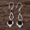 Серьги-подвески из стерлингового серебра 925 пробы с черным ониксом, 2,50", ручная работа, подарок, EE-132-12