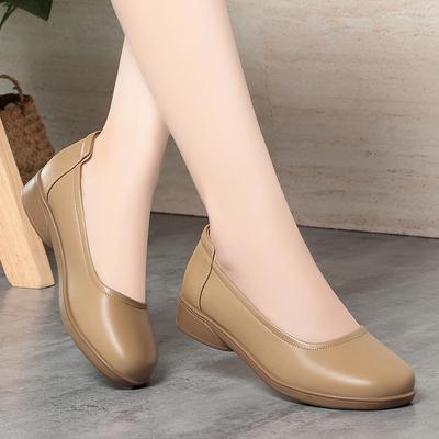 Модная обувь на толстом каблуке из удобной кожи для женщин на осень, новая обувь для мам, профессиональная обувь, для официальной носки и без усталости ног