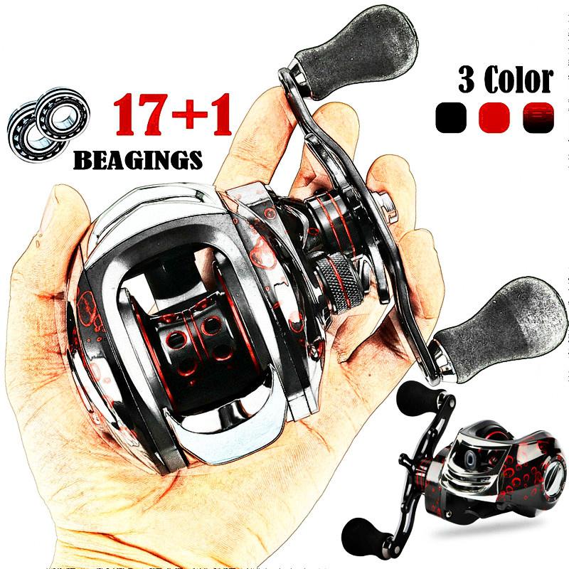 Катушки для приманки 17 +1BB 7,2:1, левая/правая спиннинговая катушка с передним тормозом, рыболовная катушка для заброса