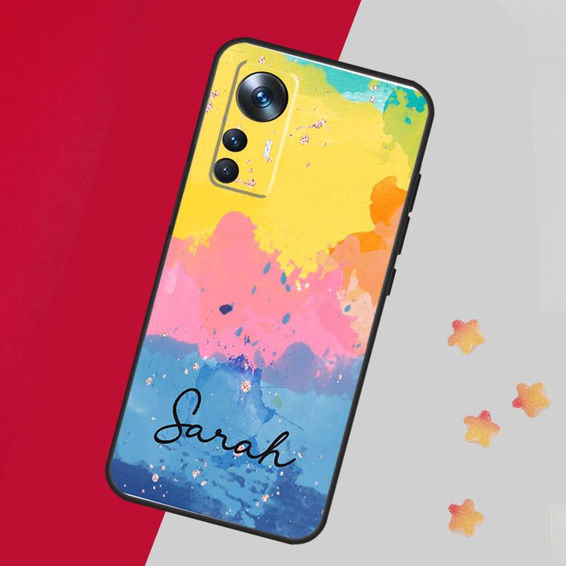 Personalised Name Rainbow For POCO F5 X3 X5 Pro F3 F4 M5s X4 GT Case For Xiaomi 13 14 Pro 11T 12T 13T Pro 12 Lite 12X