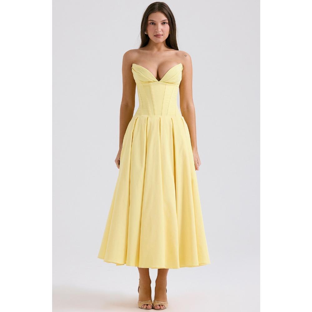 Черное элегантное свадебное платье для мероприятий, сексуальное платье-корсет без бретелек, миди, рождественские вечерние платья для женщин, одежда