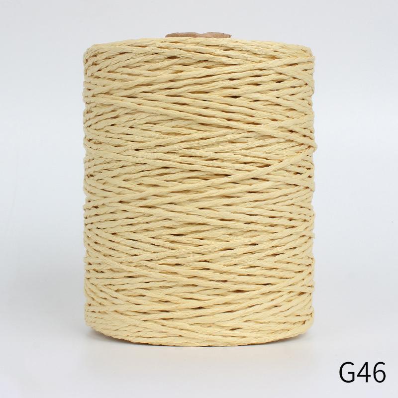 280M/Roll Cushion Baskets Knitting Material Hat HandBag Colorful Threads For Summer Hand Knit Crochet Natural Raffia Straw Yarn