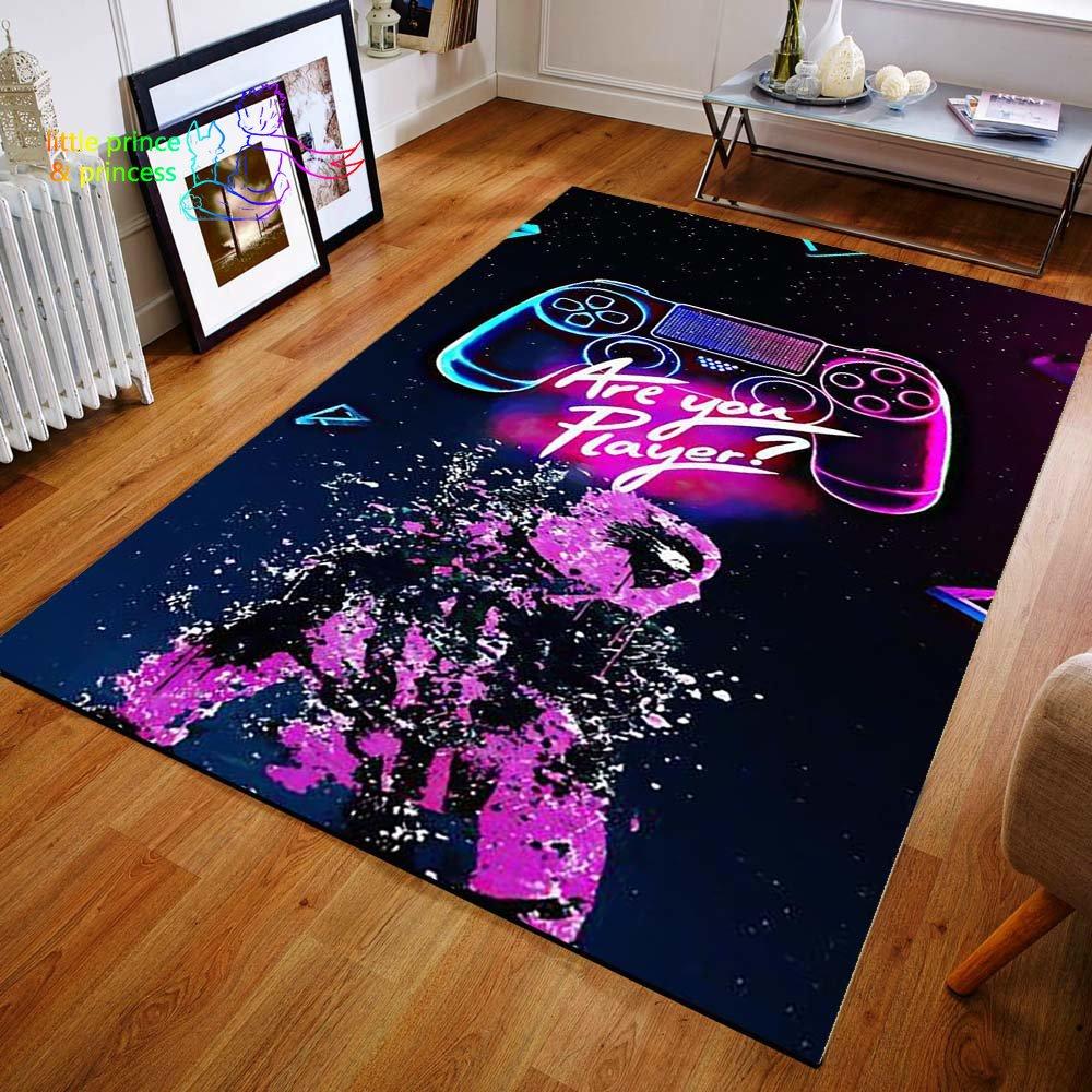 Геймерский контроллер, игровой ковер с 3D принтом для гостиной, коврики для кемпинга, противоскользящий коврик, коврик для йоги, подарок для мальчика