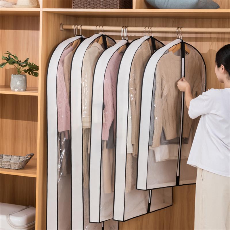 Нетканый материал для одежды, пылевой мешок для домашнего костюма, пальто, пуховика, подвесной мешок для хранения, бытовая прозрачная одежда, пылевой чехол