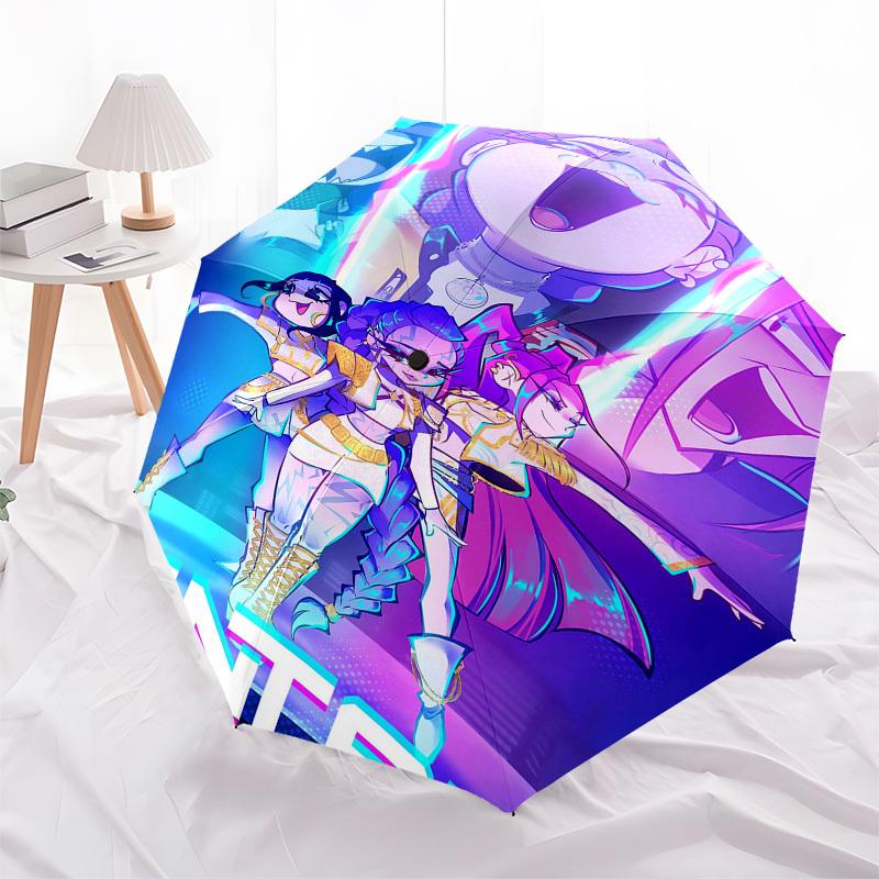1pc Vibrant Heroes: A Dynamic Trio Unites! Umbrella with Plastic Handle,Suitable for All Seasons Home Travel Outdoor UmbrellaFP123