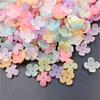 Hanmade Bracelet Necklace Handmade Acrylic DIY Jewelry Accessories 20pcs Materials Warm Color Fashion Frosted 15mm Beads 4-petal Flower