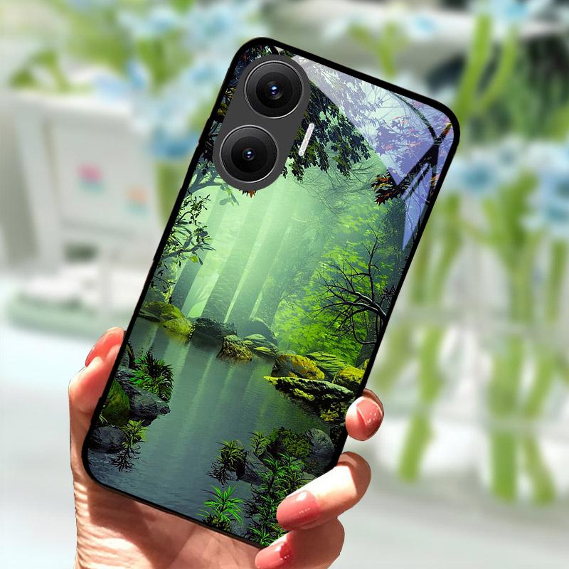 Для Xiaomi Poco F7 5G Чехол Закаленное Стекло Защита Камеры Чехол для Телефона Для Pocophone Poco F 7 PocoF7 Задняя Крышка Coque Fundas