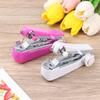 Home Beginners Clothes Fabrics Mini Hand-Held Needlework Craft Sewing Machine Cordles