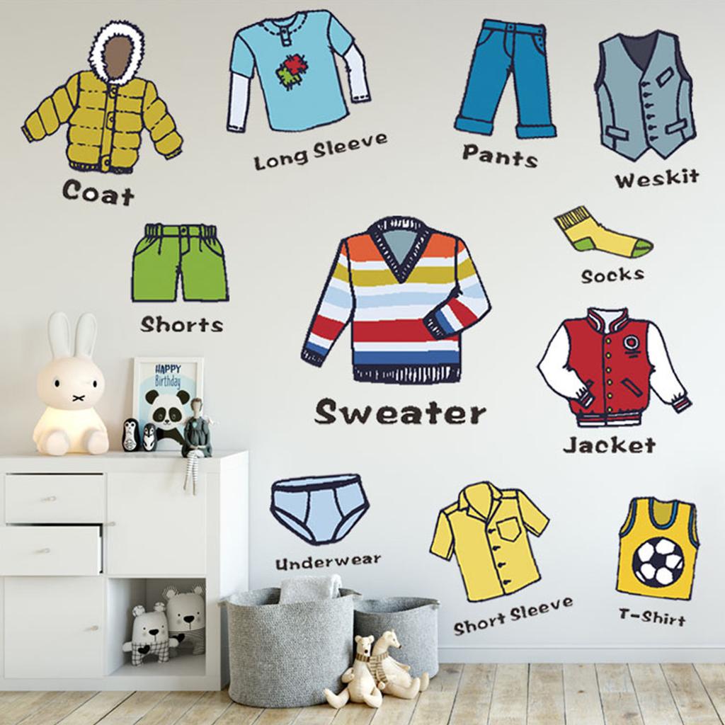 Clothes Reflective Box Classification Underwear Sticker Label Boy Storage Little Boy Stickers Reusable Stickers For Girls