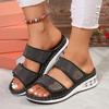 Women's Slippers, Casual Shoes, Plus Size Rhinestone Wedge Heels, Air Cushion Slippers, Women's
