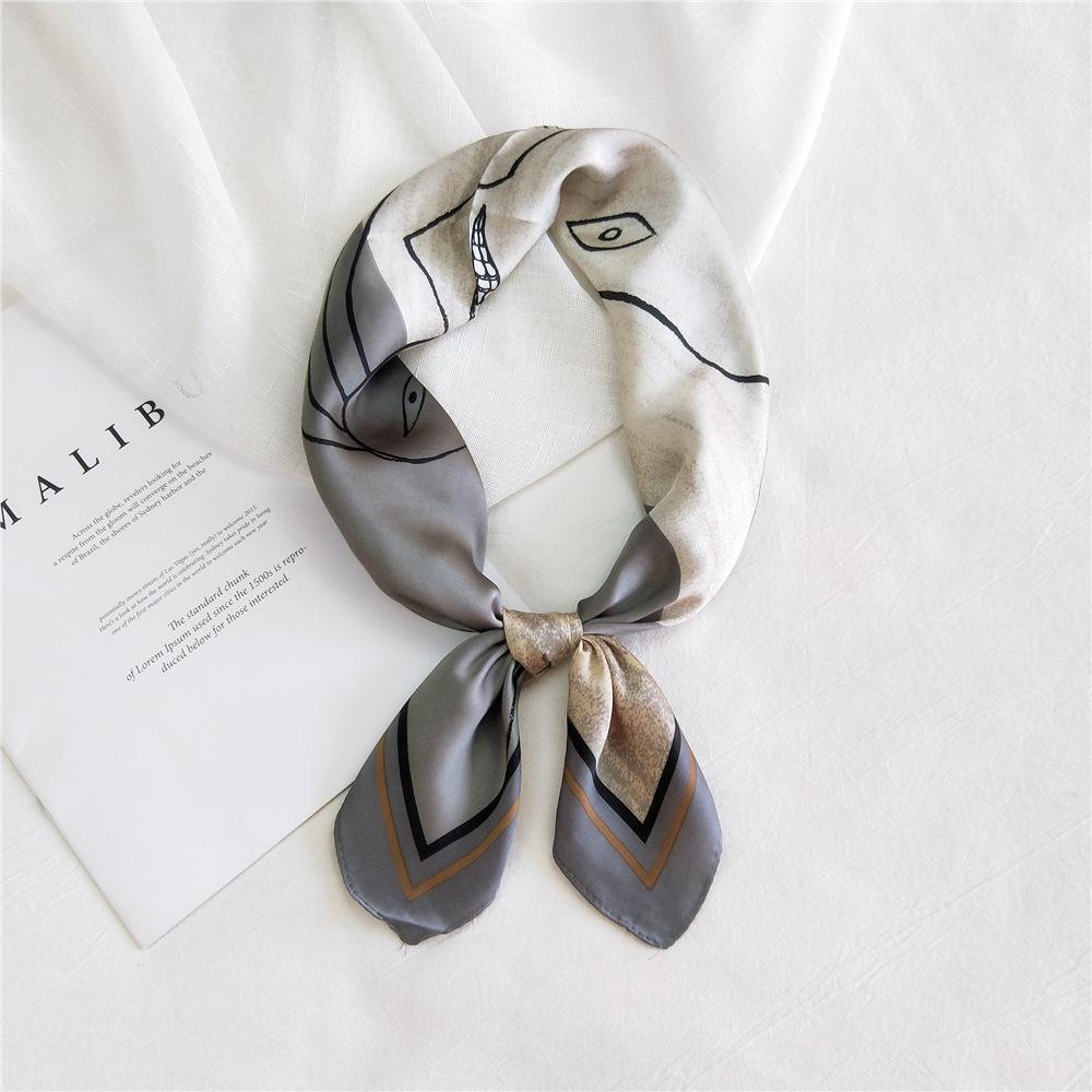 Fashion Decoration Scarf Hairband Tie Hair 70 Small Square Scarf Silk Scarf Women'S Spring And Autumn Versatile Small Scarf Professional Scarf