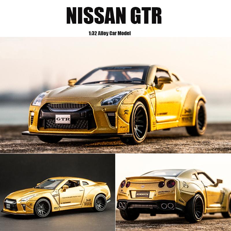 1/32 NISSAN GTR гоночный автомобиль литые модели и игрушечные транспортные средства игрушечные машинки бесплатная доставка детские игрушки для детей подарки мальчик игрушка