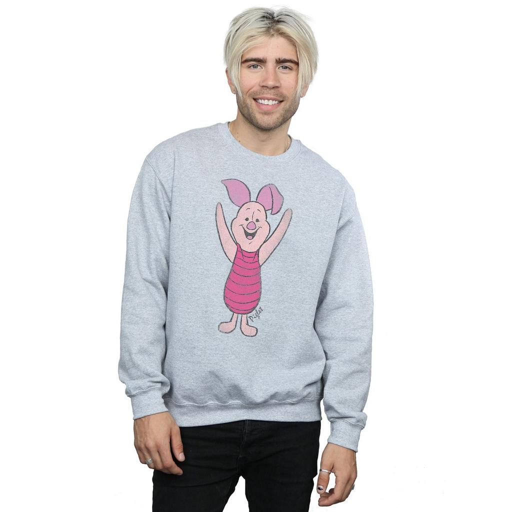 Disney Mens Winnie The Pooh Classic Piglet Sweatshirt