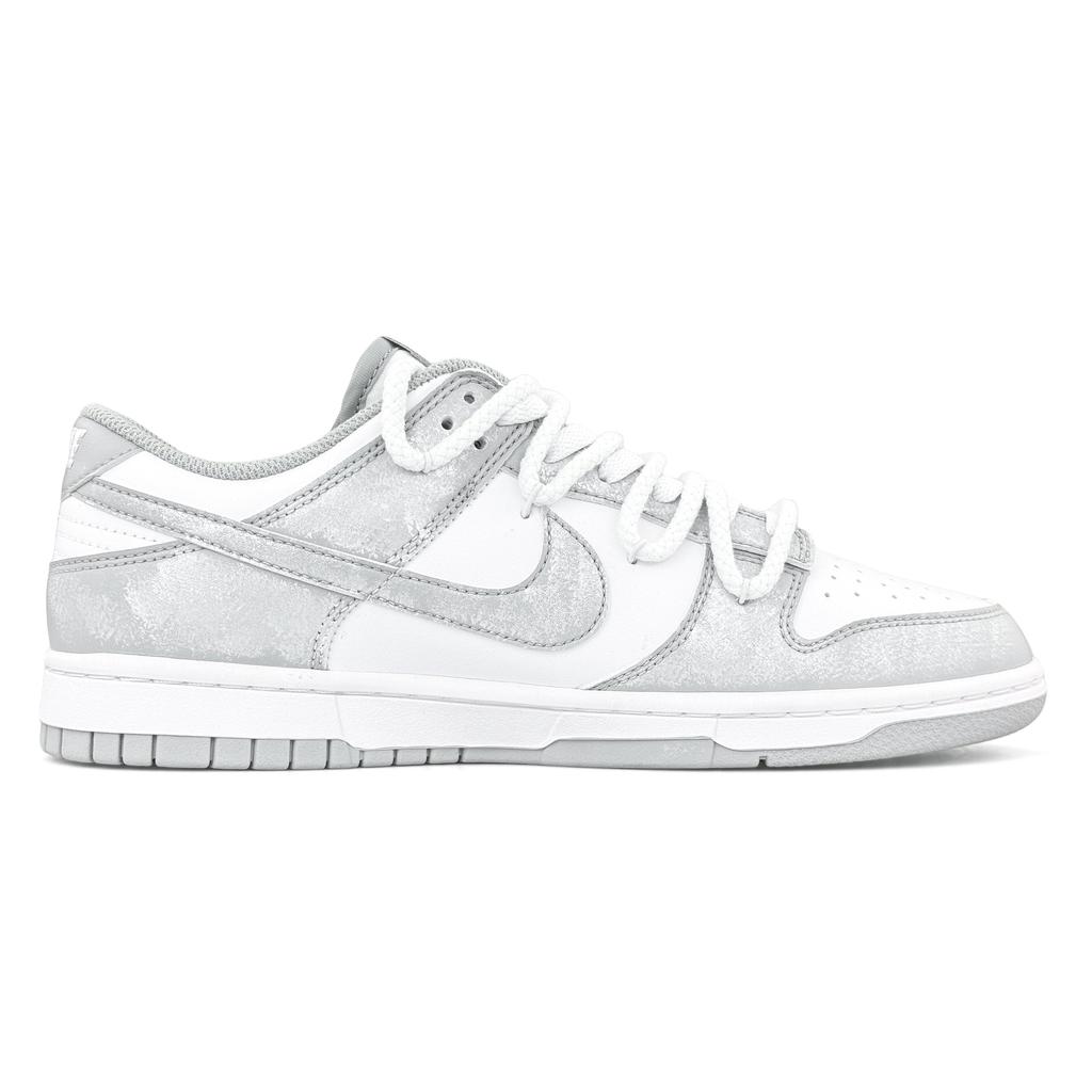 Nike Dunk Abrasion Resistant Breathable Low top Skateboard Shoes Unisex White HF5441-105(Team1735-)