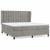Maison Exclusive - Sommier à lattes de lit et matelas Gris clair 160x200cm Velours