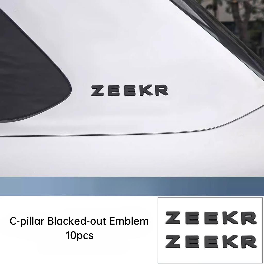 Совместимый AAVY1 для Zeekr 9X Черный значок на решетку радиатора автомобиля Черненый значок Буквенный значок на задний багажник Наклейка Аксессуары для внешней модификации