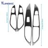 Real Soft Carbon Fiber For Seat Leon 2013 2014 2015 2016 2017 2018 2019 2020 MK3 5F Car Window Lift Frame Panel Sticker Trim