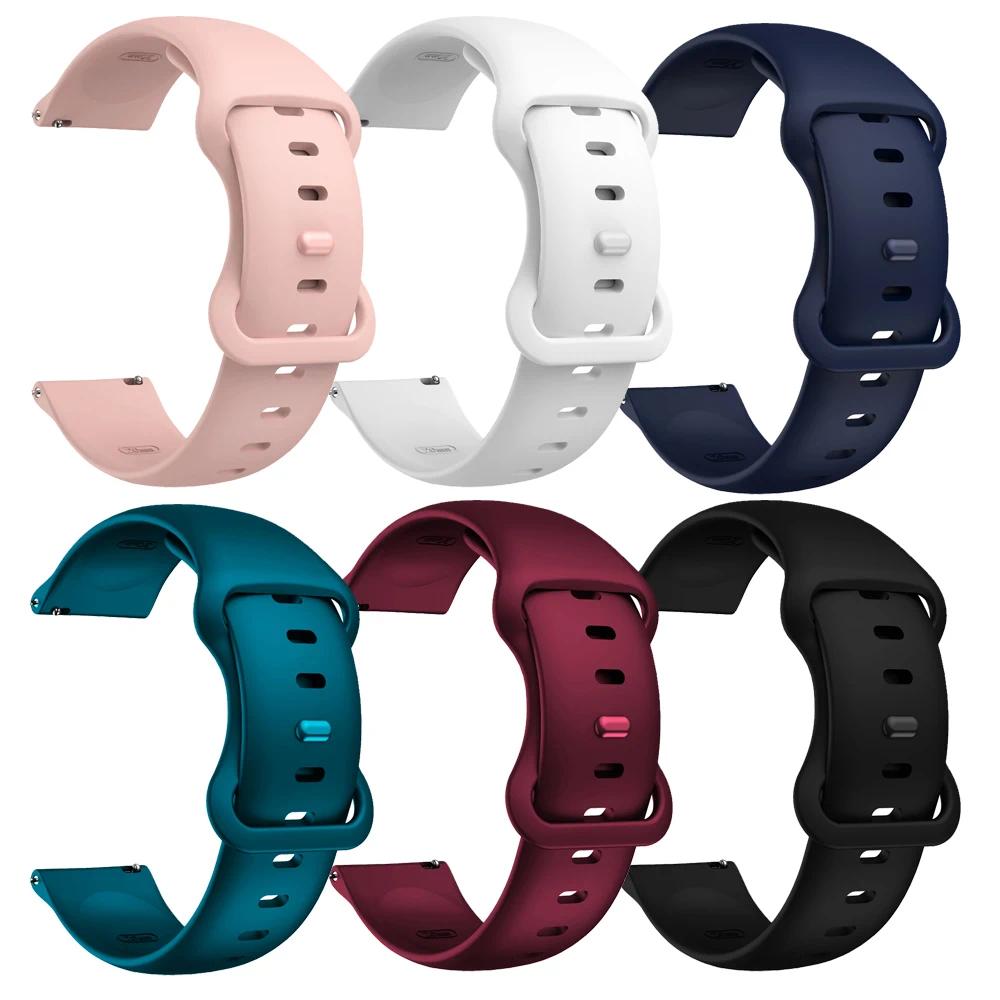 Спортивный силиконовый ремешок 20 мм 22 мм для Garmin Band Vivoactive 5 Venu 3 2 Sq Plus Браслет Forerunner 265 255 245 165 645 Музыкальный ремешок