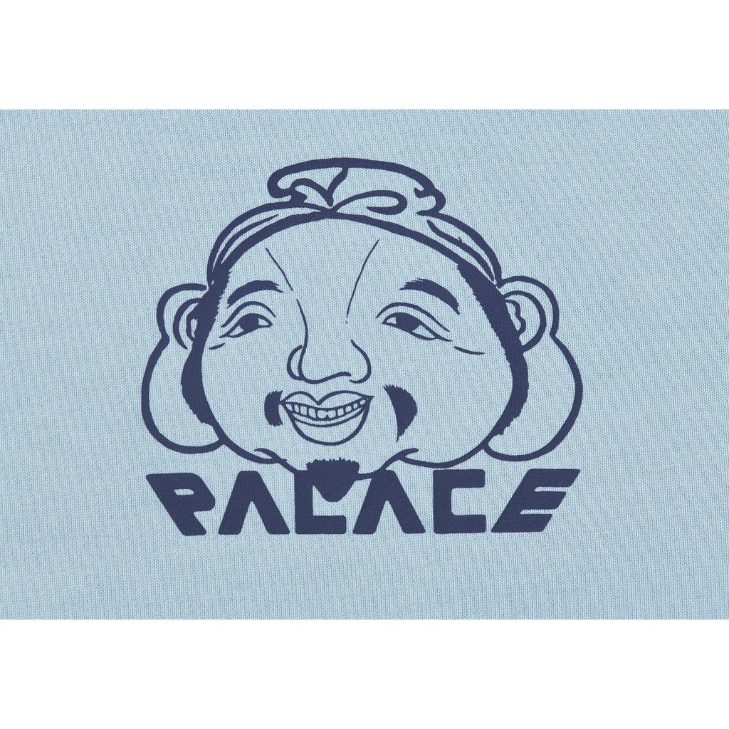 Palace X Evisu Худи с тремя божествами Пыльно-синий Унисекс Топы P21EVHD003