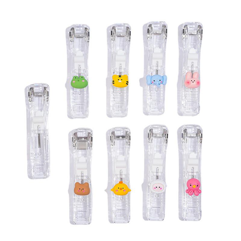 Мультяшный прозрачный бесследный зажим для файлов для организации офисных данных и творческого обучения