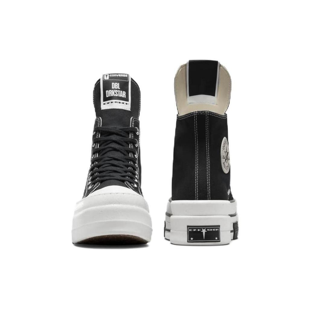 Converse Rick Owens x DRKSHDW DBL DRKSTAR Chuck 70 Высокие черные кроссовки унисекс Egret White A04954C