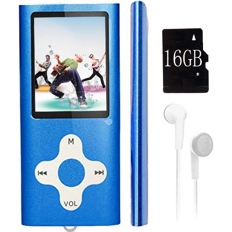 Mp3-плеер, музыкальный плеер с картой памяти 16 ГБ Портативный цифровой музыкальный плеер/видео/запись голоса/FM-радио/устройство для чтения электронных книг/средство просмотра фотографий/1.8