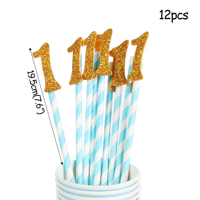 1 год Мальчик День рождения Первый день рождения Baby Shower Мальчик Украшения Синие латексные шары Набор конфетти Украшения для дня рождения Дети