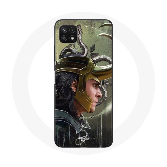 Чехол - Maniacase - Samsung Galaxy A22 5G - Локи Тор Рагнарёк - Гибкий - Черный