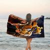 1pc Bumblebee1 Beach Towel, Beach and Seaside Swimming Pool Equipment, Fashion Pattern, Rectangular, Travel Essentials