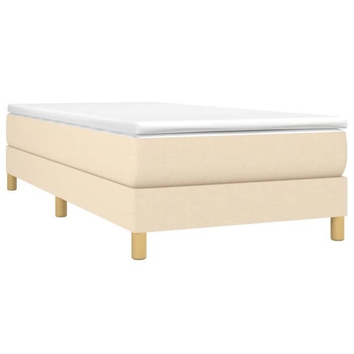 Maison Exclusive - Sommier à lattes de lit avec matelas Crème 80x200 cm Tissu