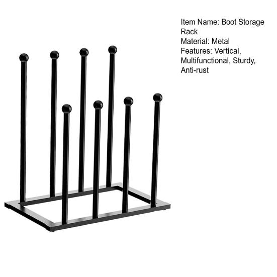 Vertical Metal Boot Rack Free Standing Shoes Drying Stand for Wader Tall Boots Cowboy Boots Multifunctional Shoes Organizer for Dorm Room Closet
