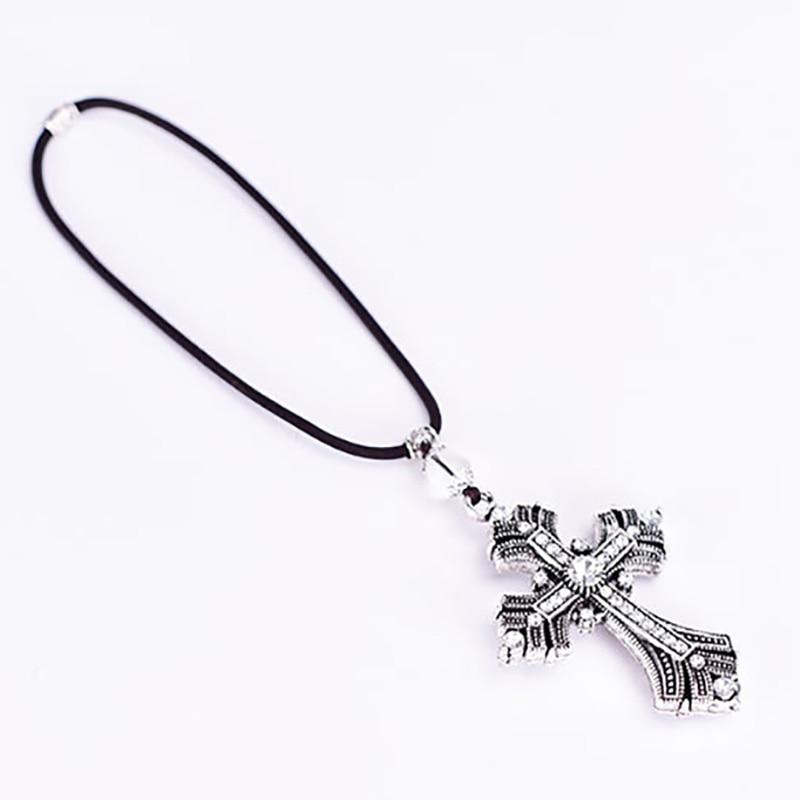 Cross Car Pendants For Auto Decor Jesus Christian Gifts Religious Car Rearview Mirror Hanging Ornaments Car Accessories For Man