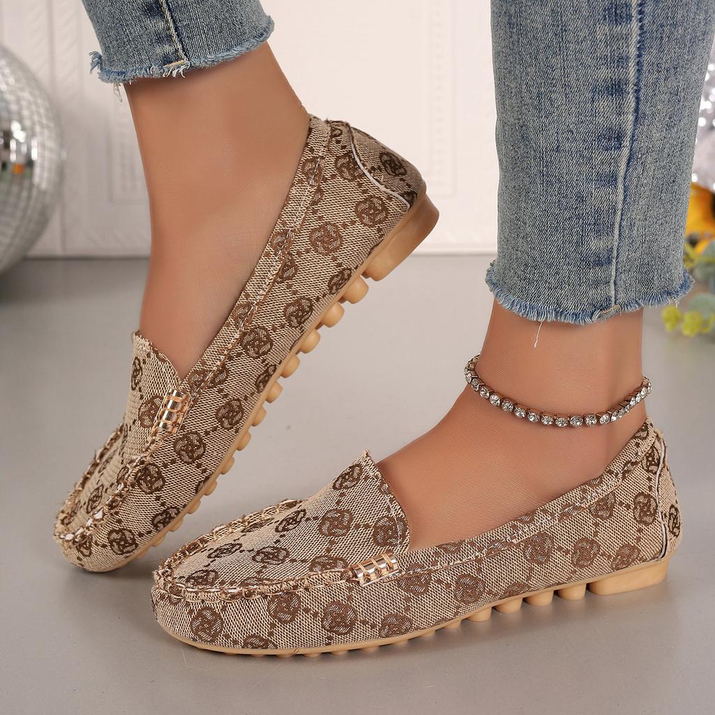 Женские тканевые нескользящие туфли на плоской подошве с круглым носком, дышащие, без застежек, обувь для ходьбы, вулканизированная обувь, кроссовки с закрытым носком