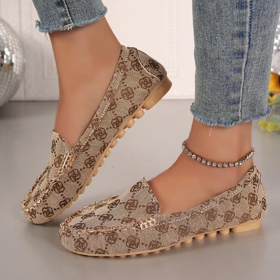 Модные мокасины для улицы для женщин, Простые повседневные туфли, Модные, Мягкие и плоские, Весна и Осень