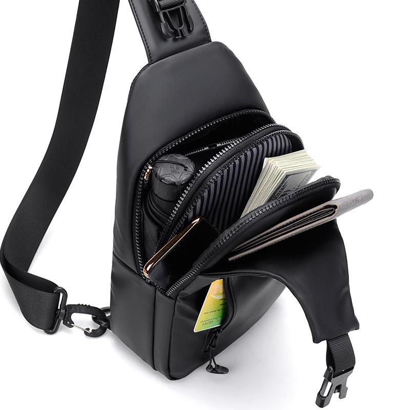 New Trendy One-Shoulder Crossbody Bag: Korean Style Men's Fashion Sports Chest Backpack