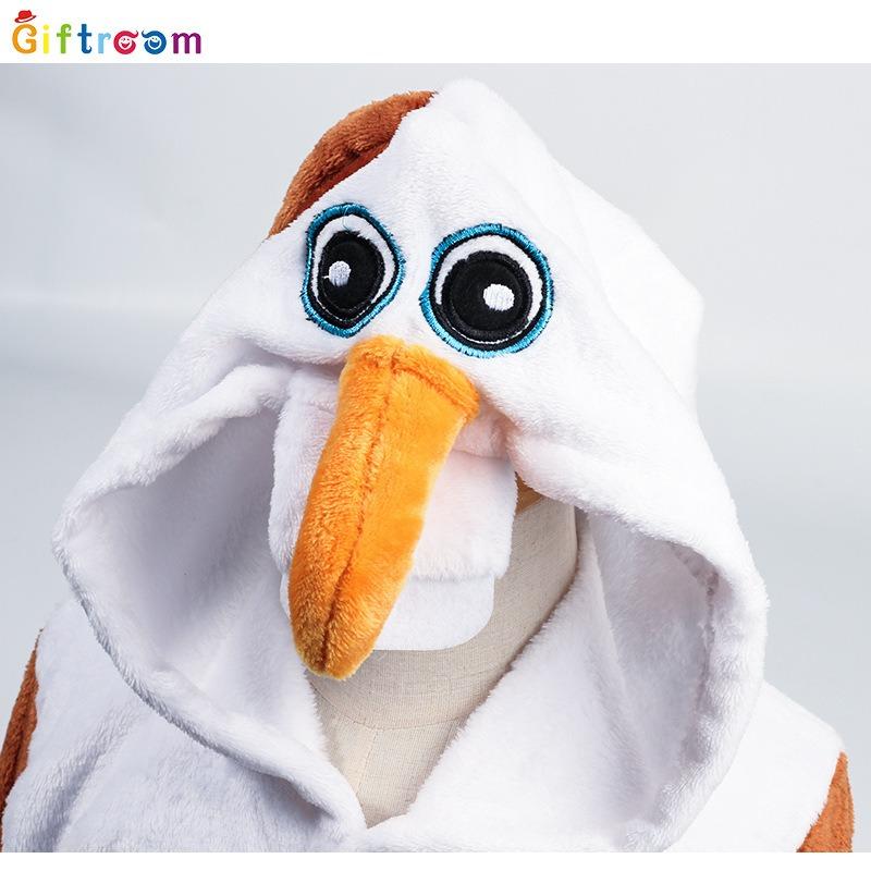 Discus/Ni Frozen Adult Snow Treasure Costume Snowman Dress Up Onesie Halloween Clothes Winter