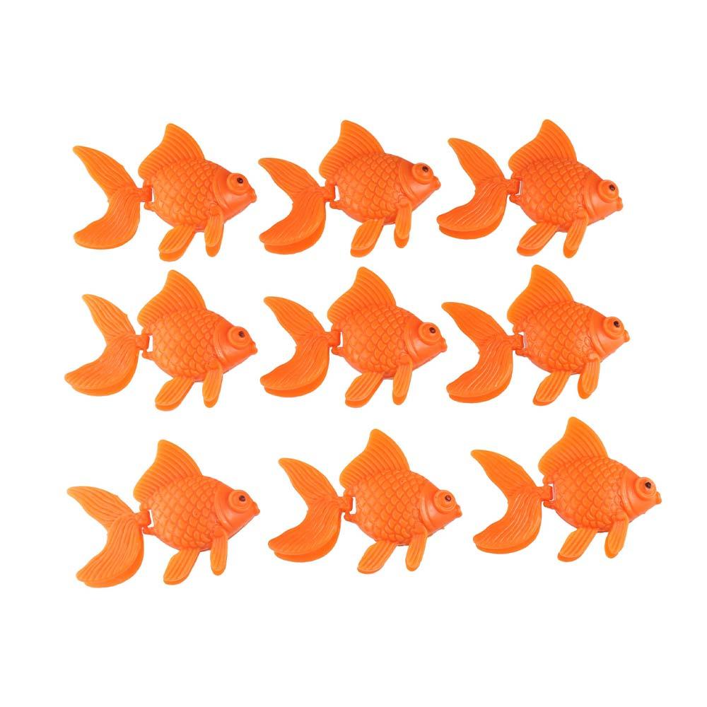 10pcs Lifelike Realistic Goldfish Simulation Moving Goldfish Artificial Fish Aquarium