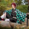 Аниме Demon Slayer Kamado Tanjirou Косплей Костюм Kimetsu No Yaiba Мультфильм Костюм Sutis Парики Хэллоуин Для Детей Взрослых CosParty