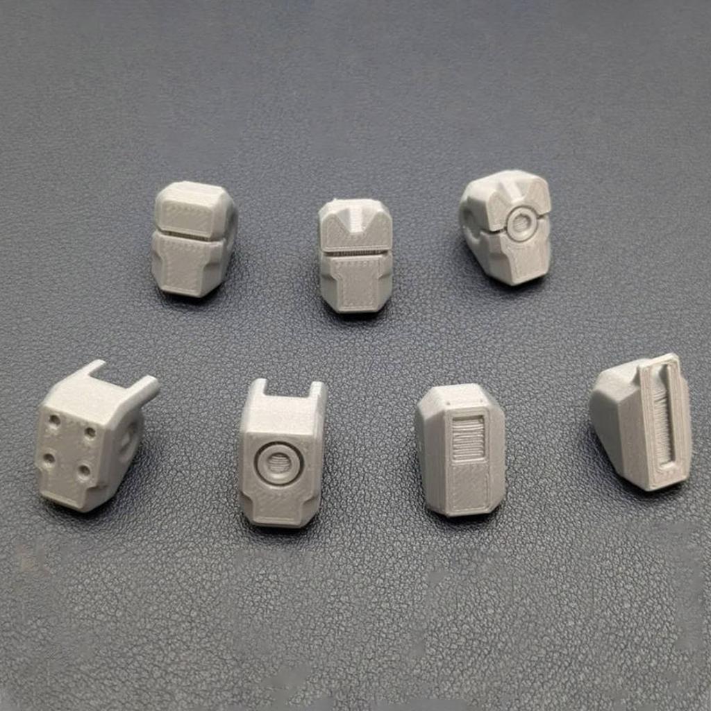 7 подвижных кукольных голов, 3D-печатная голова робота-титана, подвижная подставка, подходит для коллекции, настольные украшения