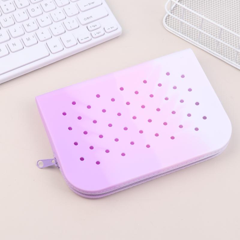 Soft Silicone Pencil Case Zipper Pouch Waterproof Lightweight Storage Bag for Kids School Office Writing Tools