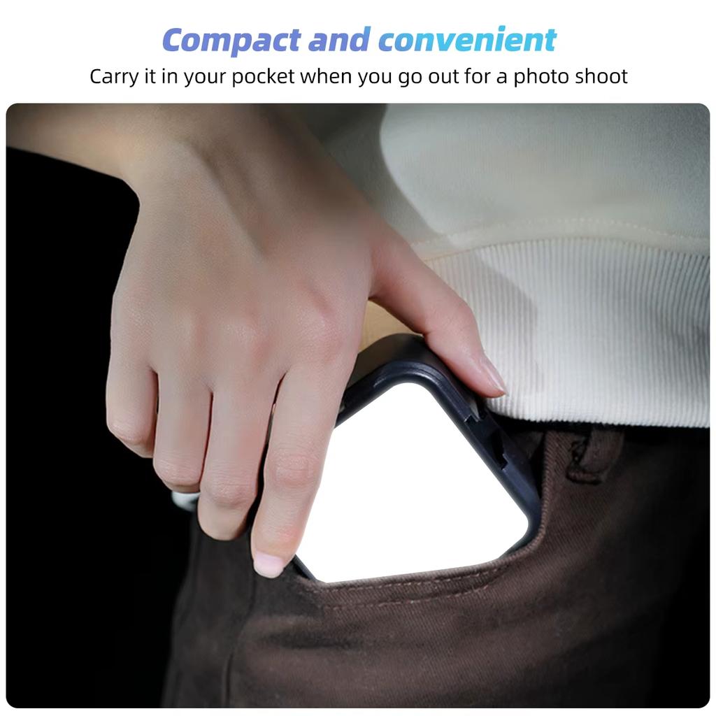 Mini Rechargeable Selfie Fill Light Clip-On LED Lamp with 3 Modes Adjustable Brightness for Phone Laptop Tablet Video Call Photography