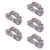 5pcs Light Up Scrunchies Light Up Grey Satin Elastic Glow In The Dark Hair Scrunchy for Women