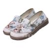 Spring and Summer Old Beijing New Chinese Cloth Shoes Women's Embroidery One-pedal Flat-soled Mother Shoes Versatile Breathable Single Shoes Ethnic S