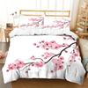 Japanese Pink Cherry Blossoms 3D Printed Quilt Cover Set Fashion Art Exquisite Bedding Set Home Textiles Duvet Cover Pillowcases