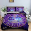 Constellation King Queen Duvet Cover Astrological Bedding Set for Kids Teens Adults Psychedelic Tarot Astrology Soft Quilt Cover