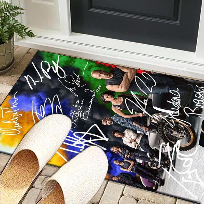 Fast And car Family Office Rug Chair Mat, Game Carpet, Suitable for Front Door, Bedroom, Living Room, Desk, Holiday Gift